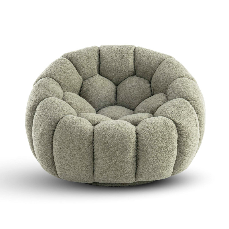 Atrani Candiece Compact Tufted Papasan Chair, Sage Green