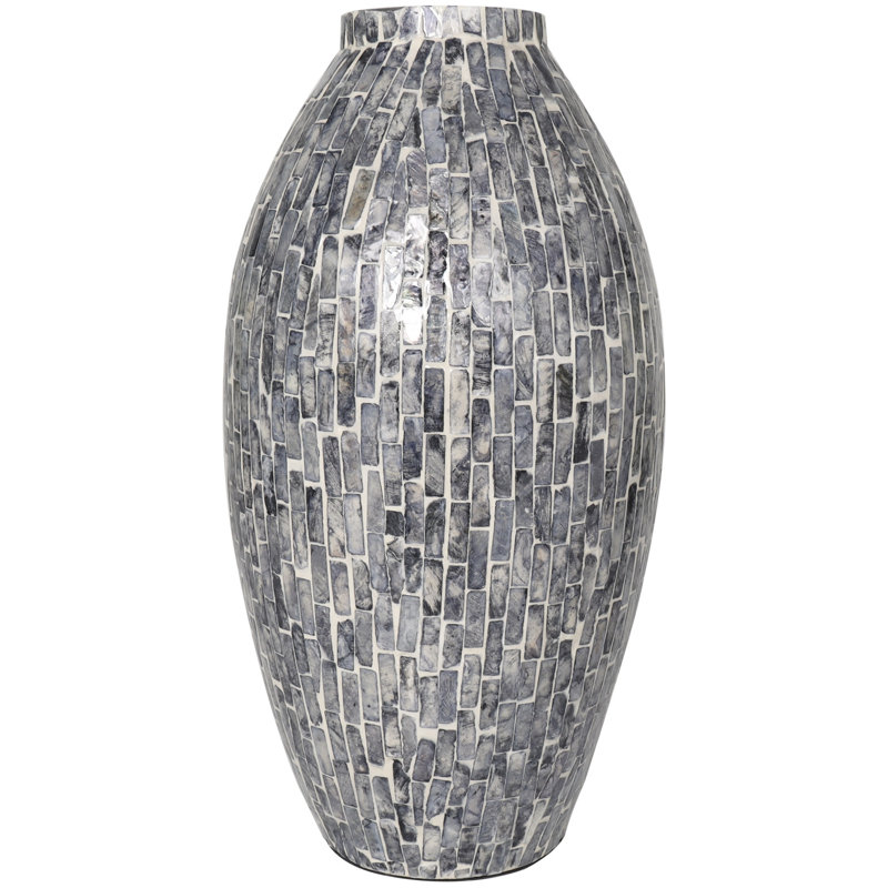 Reydan Handmade Earthenware Table Vase, 15.45" H x 7.85" W x 8" D