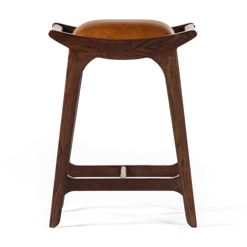 Porter Solid Oak Counter Stool, Mud Brown