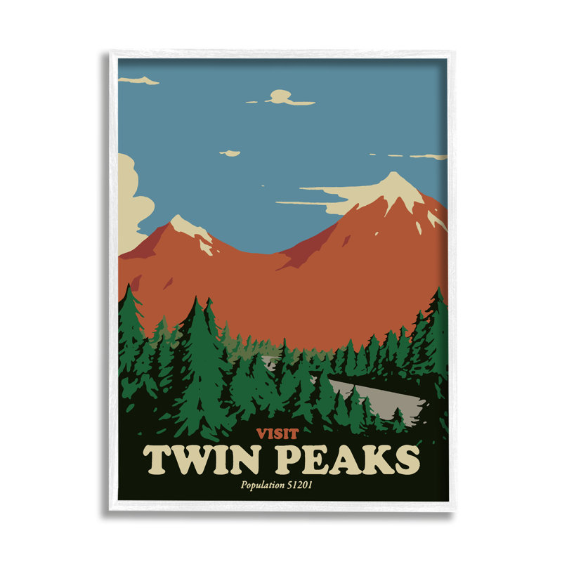 «Welcome Twin Peaks Mountain Landscape», art mural texturé par Matheus Lopes Castro, H 14 po x l 11 po x P 1,5 po