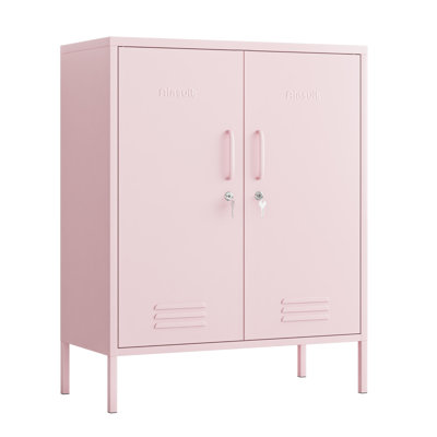 Armoire de rangement verrouillable en métal à 2 portes, armoire industrielle robuste à 3 niveaux avec tablettes amovibles, rangement polyvalent facile à assembler pour le bureau à domicile