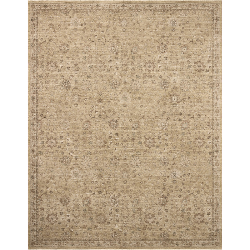 Tapis blé / terre Magnolia Home par Joanna Gaines x Loloi Storrie, 5 pi 3 po x 7 pi 6 po