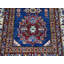 Tapis en laine bleu 2 pi 10 po x 4 pi 2 po one-of-kind à la main noué la Tanya