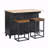 Farmhouse Kitchen Island Set with Drop Leaf and 2 Seatings,Dining Table Set with Storage Cabinet, Drawers and Towel Rack-216049096