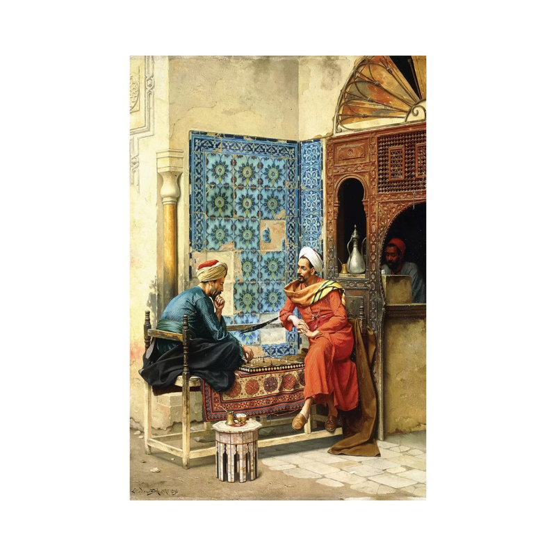 The Chess Game, 1896 by Ludwig Deutsch - Wrapped Canvas Painting