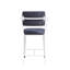 Counter Height Chair  2  - Grey And White, Robust Iron Structure, Soft Cushion, Ergonomic Back For Enjoying Meals In Dining Area Chairs   Of 2  White Padded, Metal Base, Comfortable Support Sitting