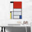 «Composition with Red Square Lithograph in Colors 1921» par Piet Mondrian, reproduction d'art sur toile tendue-55905354