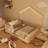Wood Twin Size Floor Bed With High Guardrails Light For Kids-1522998448
