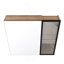 Armoire de toilette 29,63 po avec rangement, armoire à pharmacie murale avec porte miroir, tablettes en verre réglables, contreplaqué