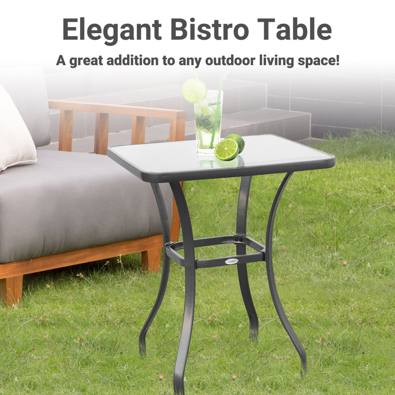 Olvia Glass Top Metal Base Dining Table