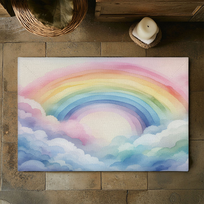 Tapis tressé arc-en-ciel, Rectangulaire 3 pi x 5 pi