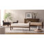 Banc moderne avec repose-pieds 51,8 po, cadre en bois massif, boucle brune-1424095127