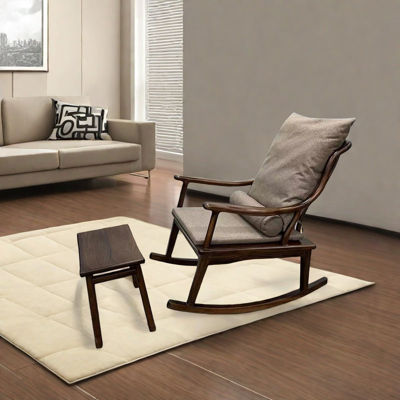 Chaise berçante exquise rembourrée