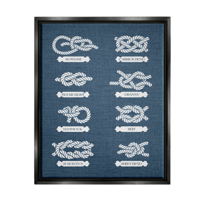 Maritime Rope Knots by Lil' Rue Floater Frame Print on Canvas