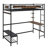 Loft Bed Frame With Built-In Storage And Secure Buckle-Fastened Slat System
