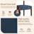 Upholstered Dining Chair Set of 4, Extra-Wide 20” Seat, Deep Cushioned Comfort, Plush Fabric, Solid Wood Legs-901888356