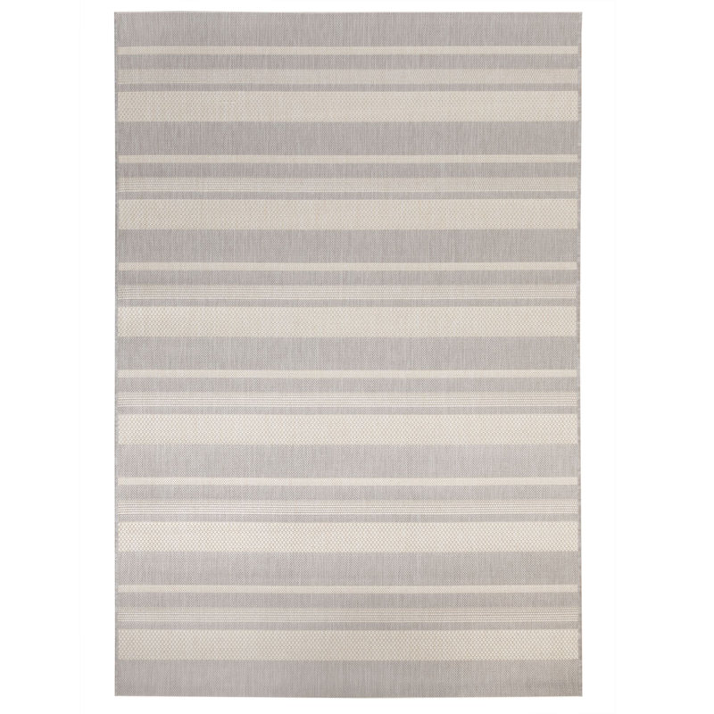 Ellionna Indoor / Outdoor Area Rug, Rectangle 200cm x 250cm, Grey/Brown/Blue