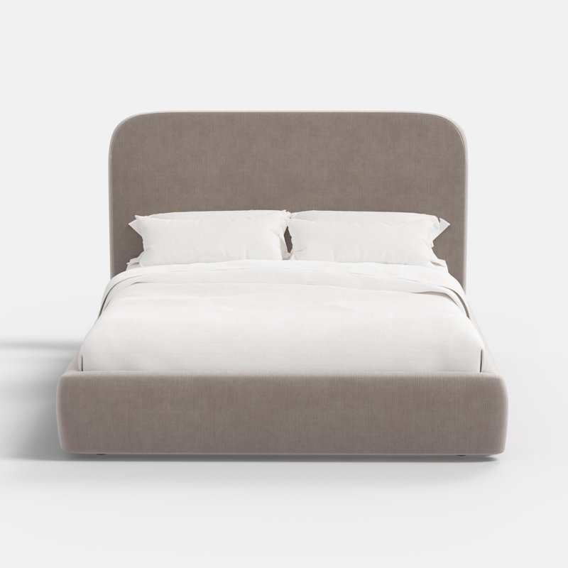 Upholstered Bed, Full / Double, Steel Performance Velvet