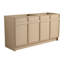 Meuble-lavabo autoportant de 60 po et 4 portes d'armoire à fermeture en douceur - (KD-Emballage)