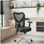 Chaise de bureau haut dossier en filet avec base chromée, chaise de bureau