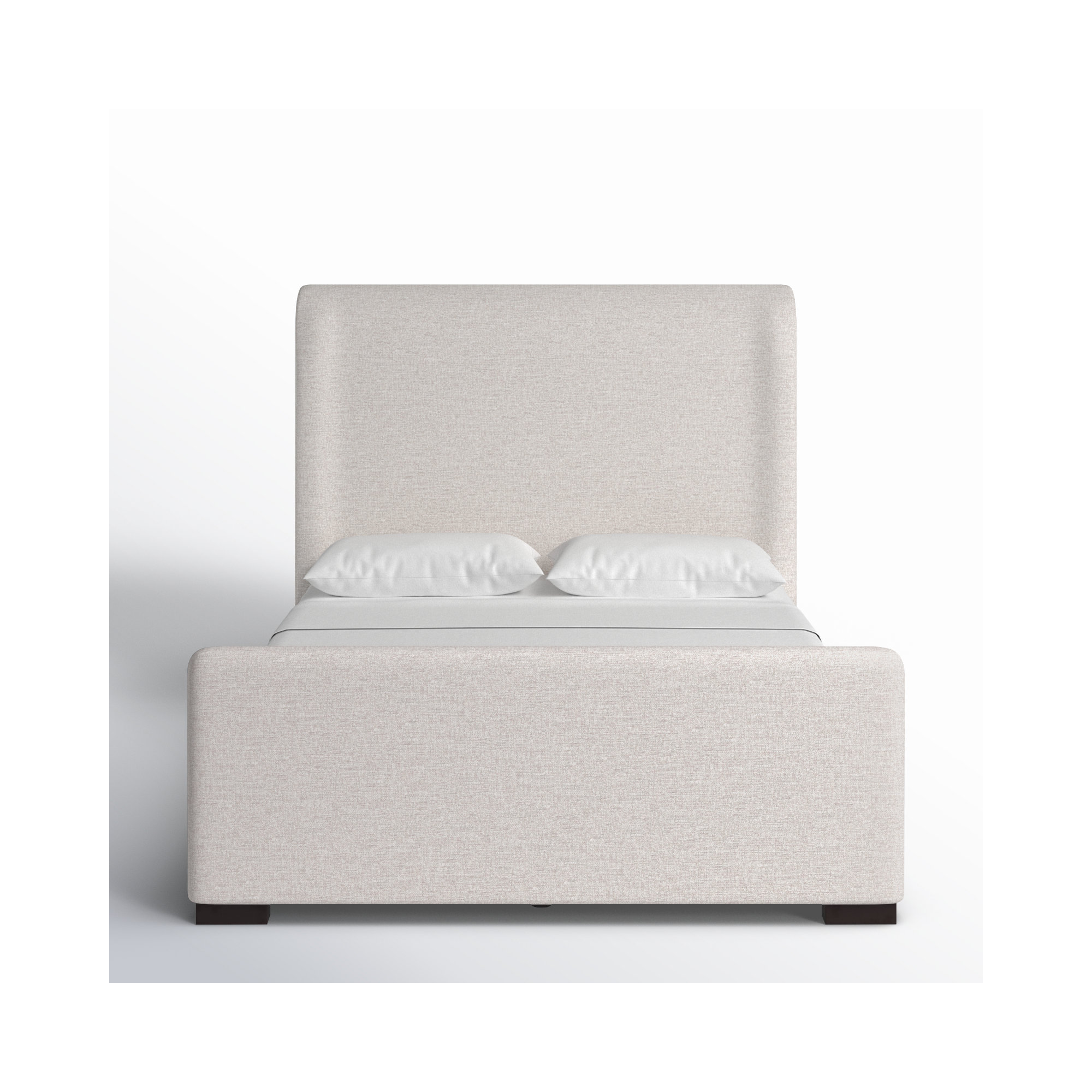 Scotty Upholstered Wingback Bed, Queen