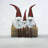 Rustic Pattern Holidays Framed Canvas - Three Christmas Gnomes