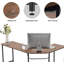 Bureau d'ordinateur de coin en L pour ordinateur avec tiroirs et tablettes de rangement-1274487912