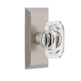 Grandeur Concealed Screw Mechanism Geometric Knob with Rectangle Rosette