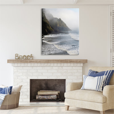 "Stupell Industries Cliffside Sea Waves", art mural sur toile par Alan Majchrowicz
