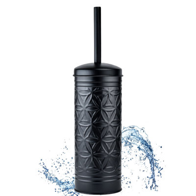 Ensemble de porte-brosse de toilette noir mat Autumn Alley