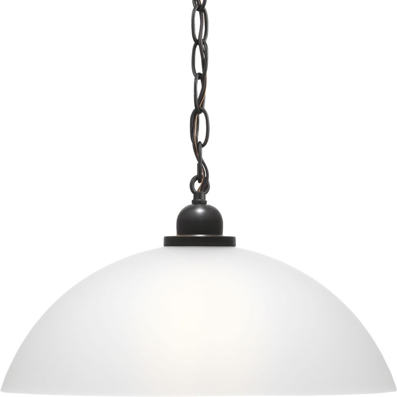 Luminaire suspendu pour dôme simple 1 lumières Amari, Bronze antique
