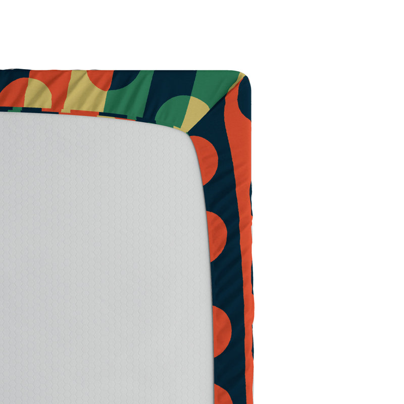 Microfiber Geometric Fitted Sheet, Full Fitted Sheet