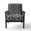 Fauteuil d'appoint rembourré à motif géométrique Black Lines