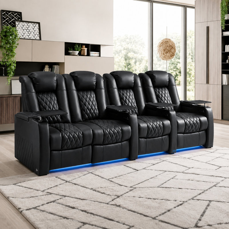 Fauteuil de cinéma inclinable Power Zero Gravity, Noir, noir, noir, noir