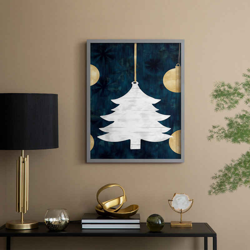 Reproduction encadrée - bois massif, Gris, H 11 po x l 9 po