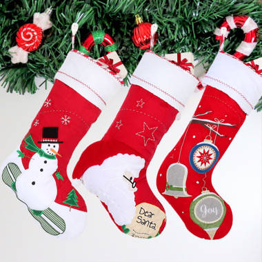 Santa & Airplane Quilted Christmas Stocking