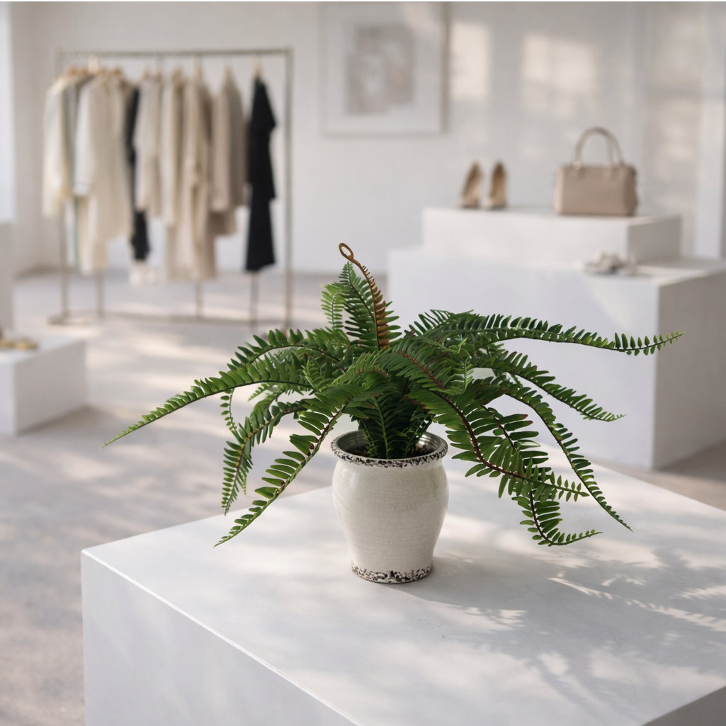 40cm Faux Fern Plant in Ceramic Pot