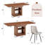 Ensemble de table de salle à manger extensible avec chaises télescopiques et sièges confortables