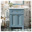 Meuble-lavabo 24 po bleu indigo avec portes à fermeture en douceur