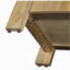 Buffet avec rangement 4 portes Trexm, buffet rétro en bois avec finition vieillie et tablettes réglables pour la salle à manger, la cuisine et le salon (naturel)