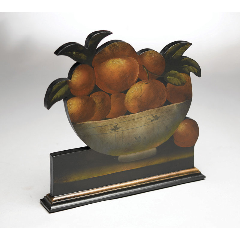 Sculpture silhouette panier de fruit Wenzel