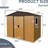 8X4 Ft Metal Shed For Lawn - Coffee. Construction, Rust-. With Lockable Door, Window & Extra Storage Convenience 8 Ft X 4 , Weather- With Tilted Roof. Comes Lock, Hooks, Shelf Gloves-124311349