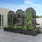 Arch Metal Planter Box with Trellis with Wheels-1181567640
