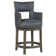 Sidecar Swivel Upholstered Counter Stool with Solid Wood Frame
