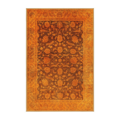 Thorbern Oriental Orange Area Rug