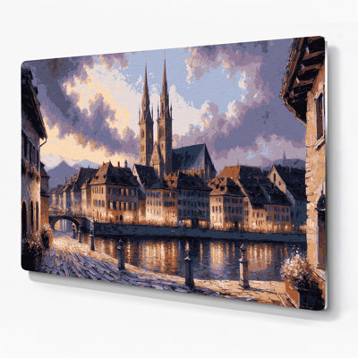 Art mural noir en ville avec villes de Zurich en Suisse