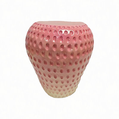 Tabouret à fruits Strawberry, tabouret surdimensionné en résine de 13,4 po, table d'appoint, décorations d'intérieur pour jardin, mobilier d'extérieur polyvalent