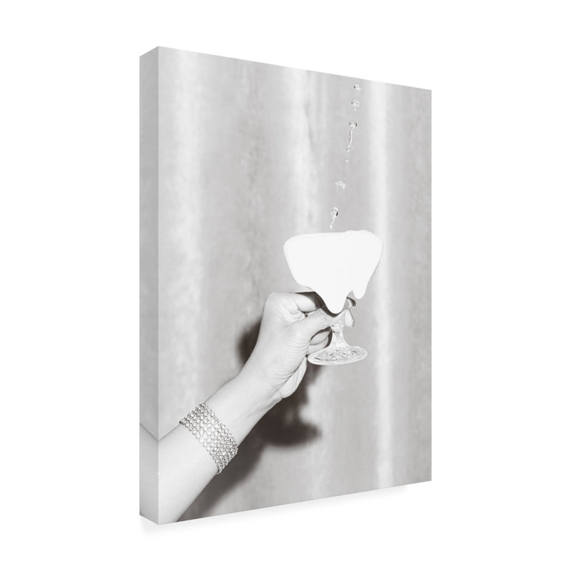 Art sur toile en verre noir et blanc par pictufy studio III, H 14 po x l 19 po