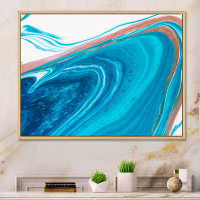 Luxury Marble River IV - reproduction d'art sur toile encadrée