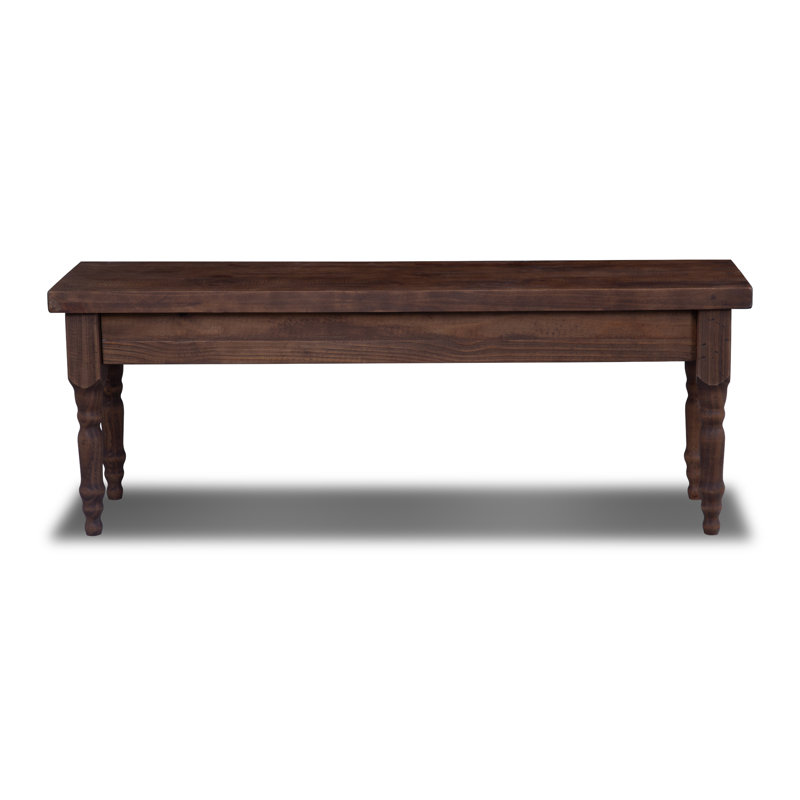 Valerie Solid Wood Bench, Noyer rustique